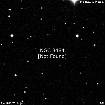 NGC 3484 - по указанным Генри Дрейером координатам, объект повторно не найден; . Описание NGC 3484:, Объект глубокого космоса в созвездии Чаша