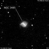 NGC 3485 - спиральная галактика с баром. Описание NGC 3485:, Галактика в созвездии Лев