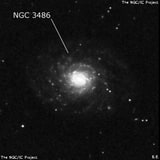 NGC 3486 - спиральная галактика с баром. Описание NGC 3486:, Галактика в созвездии Малый Лев
