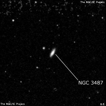 NGC 3487 - спиральная галактика. Описание NGC 3487:, Галактика в созвездии Лев