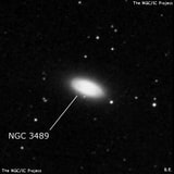 NGC 3489 - спиральная галактика с баром. Описание NGC 3489:, Галактика в созвездии Лев
