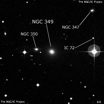 NGC 349 - галактика. Описание NGC 349:, Галактика в созвездии Кит