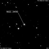 NGC 3490 - эллиптическая галактика. Описание NGC 3490:, Галактика в созвездии Лев