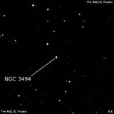 NGC 3494 - две звезды. Описание NGC 3494:, Двойная звезда в созвездии Лев