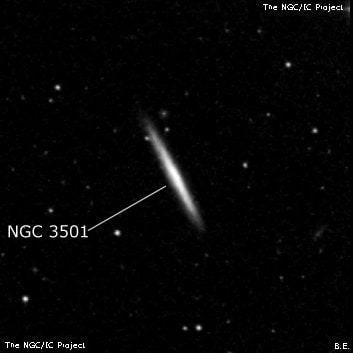 NGC 3501 - спиральная галактика. Описание NGC 3501:, Галактика в созвездии Лев