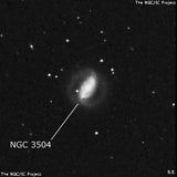 NGC 3504 - спиральная галактика с баром. Описание NGC 3504:, Галактика в созвездии Малый Лев