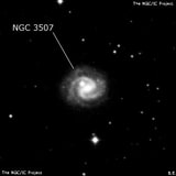 NGC 3507 - спиральная галактика с баром. Описание NGC 3507:, Галактика в созвездии Лев