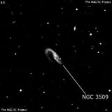 NGC 3509 - спиральная галактика с баром. Описание NGC 3509:, Галактика в созвездии Лев