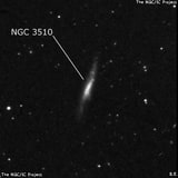 NGC 3510 - спиральная галактика с баром. Описание NGC 3510:, Галактика в созвездии Малый Лев