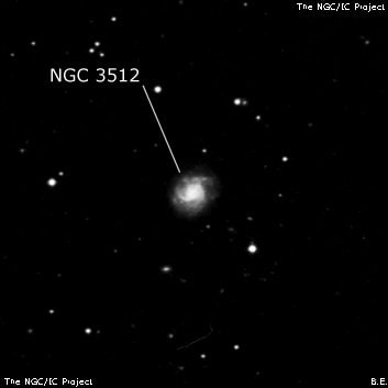 NGC 3512 - спиральная галактика с баром. Описание NGC 3512:, Галактика в созвездии Малый Лев