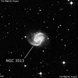 NGC 3513 - спиральная галактика с баром. Описание NGC 3513:, Галактика в созвездии Чаша