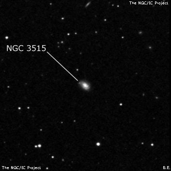 NGC 3515 - галактика. Описание NGC 3515:, Галактика в созвездии Малый Лев