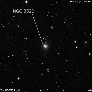 NGC 3520 - галактика. Описание NGC 3520:, Галактика в созвездии Чаша