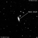 NGC 3524 - линзовидная галактика. Описание NGC 3524:, Галактика в созвездии Лев