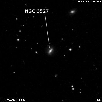 NGC 3527 - спиральная галактика с баром. Описание NGC 3527:, Галактика в созвездии Большая Медведица
