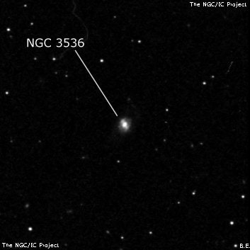 NGC 3536 - спиральная галактика с баром. Описание NGC 3536:, Галактика в созвездии Большая Медведица
