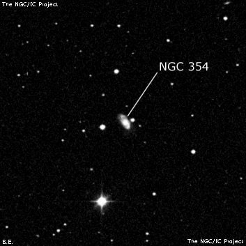 NGC 354 - спиральная галактика с баром. Описание NGC 354:, Галактика в созвездии Рыбы