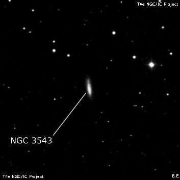 NGC 3543 - спиральная галактика. Описание NGC 3543:, Галактика в созвездии Большая Медведица