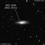 NGC 3544 - спиральная галактика с баром. Описание NGC 3544:, Объект глубокого космоса в созвездии Чаша