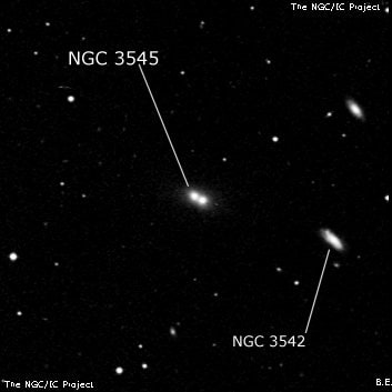 NGC 3545 - эллиптическая галактика. Описание NGC 3545:, Галактика в созвездии Большая Медведица