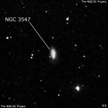 NGC 3547 - спиральная галактика. Описание NGC 3547:, Галактика в созвездии Лев