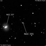 NGC 355 - спиральная галактика с баром. Описание NGC 355:, Галактика в созвездии Кит