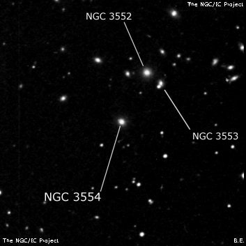NGC 3554 - эллиптическая галактика. Описание NGC 3554:, Галактика в созвездии Большая Медведица