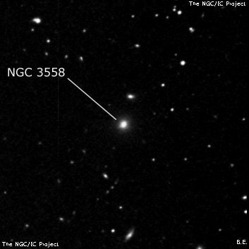 NGC 3558 - эллиптическая галактика. Описание NGC 3558:, Галактика в созвездии Большая Медведица
