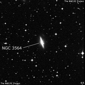 NGC 3564 - линзовидная галактика. Описание NGC 3564:, Галактика в созвездии Центавр