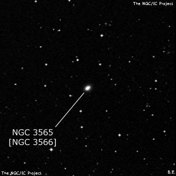 NGC 3565 - спиральная галактика с баром. Описание NGC 3565:, Объект глубокого космоса в созвездии Чаша