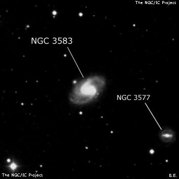 NGC 3583 - спиральная галактика с баром. Описание NGC 3583:, Галактика в созвездии Большая Медведица