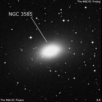 NGC 3585 - эллиптическая галактика. Описание NGC 3585:, Галактика в созвездии Гидра