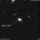 NGC 3597 - линзовидная галактика. Описание NGC 3597:, Галактика в созвездии Чаша