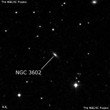 NGC 3602 - спиральная галактика. Описание NGC 3602:, Галактика в созвездии Лев