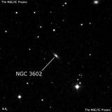 NGC 3602 - спиральная галактика. Описание NGC 3602:, Галактика в созвездии Лев