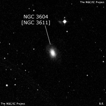 NGC 3604 - спиральная галактика. Описание NGC 3604:, Объект глубокого космоса в созвездии Лев