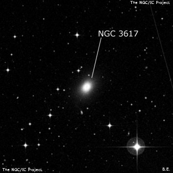 NGC 3617 - эллиптическая галактика. Описание NGC 3617:, Галактика в созвездии Гидра