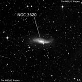 NGC 3620 - спиральная галактика с баром. Описание NGC 3620:, Галактика в созвездии Хамелеон