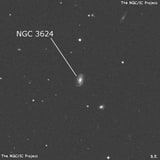 NGC 3624 - спиральная галактика с баром. Описание NGC 3624:, Галактика в созвездии Лев