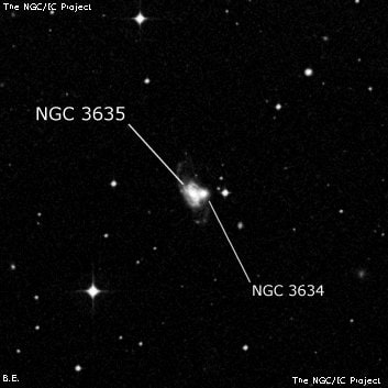 NGC 3635 - галактика. Описание NGC 3635:, Галактика в созвездии Чаша