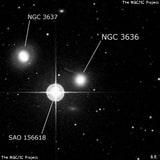 NGC 3636 - эллиптическая галактика. Описание NGC 3636:, Галактика в созвездии Чаша