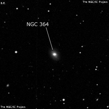 NGC 364 - спиральная галактика с баром. Описание NGC 364:, Галактика в созвездии Кит