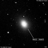 NGC 3665 - линзовидная галактика. Описание NGC 3665:, Галактика в созвездии Большая Медведица
