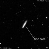 NGC 3669 - спиральная галактика с баром. Описание NGC 3669:, Галактика в созвездии Большая Медведица
