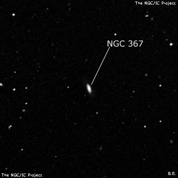 NGC 367 - линзовидная галактика. Описание NGC 367:, Галактика в созвездии Кит