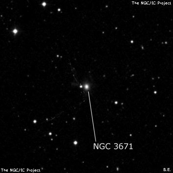 NGC 3671 - галактика. Описание NGC 3671:, Галактика в созвездии Большая Медведица