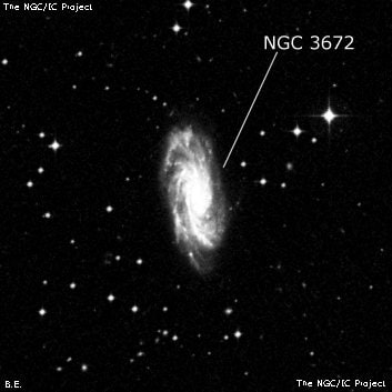 NGC 3672 - спиральная галактика. Описание NGC 3672:, Галактика в созвездии Чаша