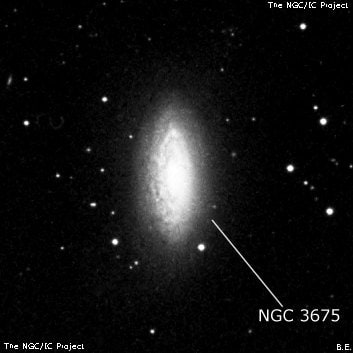NGC 3675 - спиральная галактика. Описание NGC 3675:, Галактика в созвездии Большая Медведица