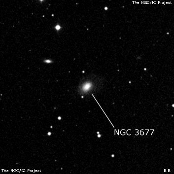 NGC 3677 - линзовидная галактика. Описание NGC 3677:, Галактика в созвездии Большая Медведица