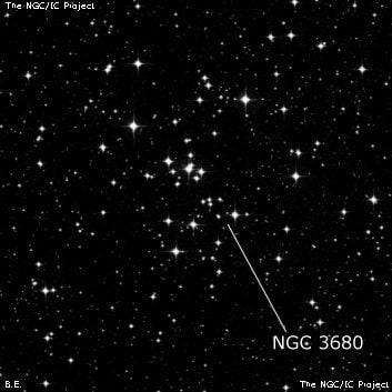 NGC 3680 - рассеянное скопление звёзд. Описание NGC 3680:, Рассеянное скопление в созвездии Центавр